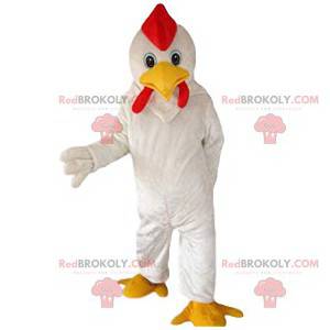 Mascota de pollo súper blanco y su cresta roja - Redbrokoly.com