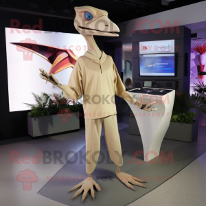 Beige Pterodactyl mascotte...