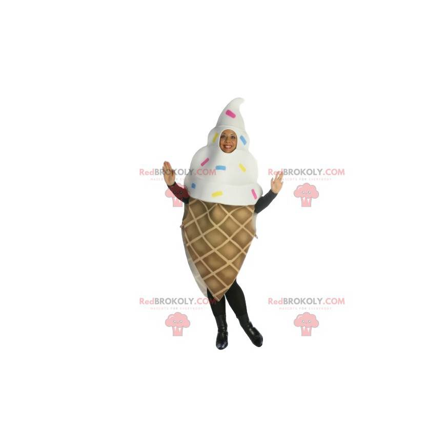 Vanilla ice cream cone mascot and its decoration - Vanilla ice cream cone mascot and its decoration -