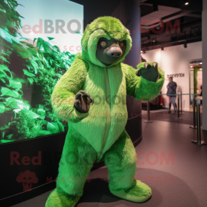 Green Giant Sloth mascotte...