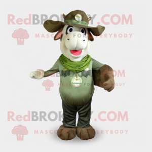 Olive Cow mascotte kostuum...