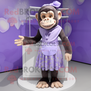 Lavendel chimpanse maskot...