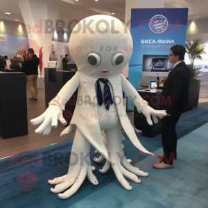 Wit Kraken mascotte kostuum...