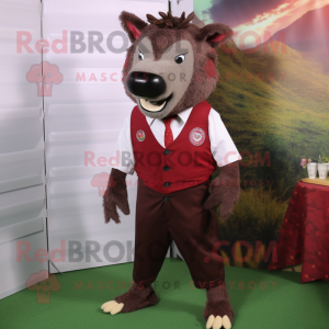 Maroon Wild Boar maskot...