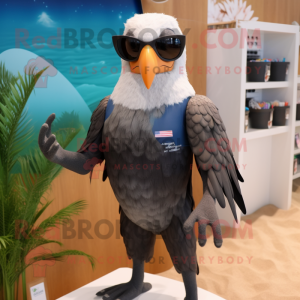 Grå Bald Eagle maskot...