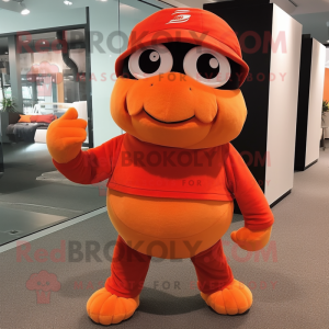 Rood oranje mascotte...