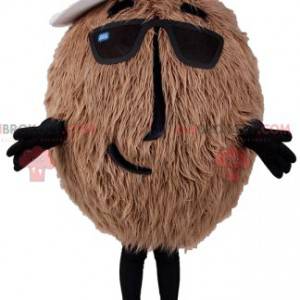 Mascotte de noix de coco avec son chapeau blanc - Redbrokoly.com