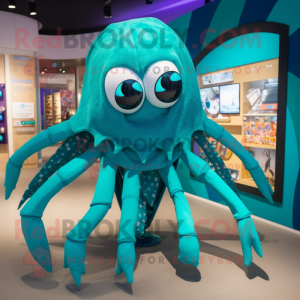 Turquoise Spider mascotte...