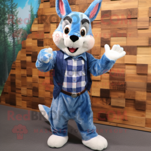 Blue Wild Rabbit mascotte...