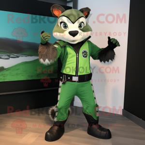 Green Badger maskot drakt...