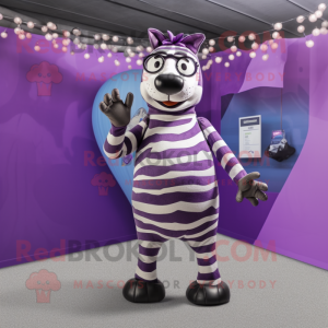 Lavendel Zebra mascotte...