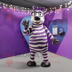 Lavendel-Zebra Maskottchen...