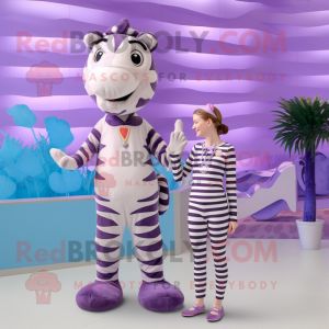 Lavendel Zebra mascotte...