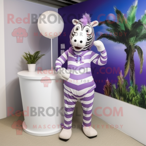 Lavendel Zebra mascotte...