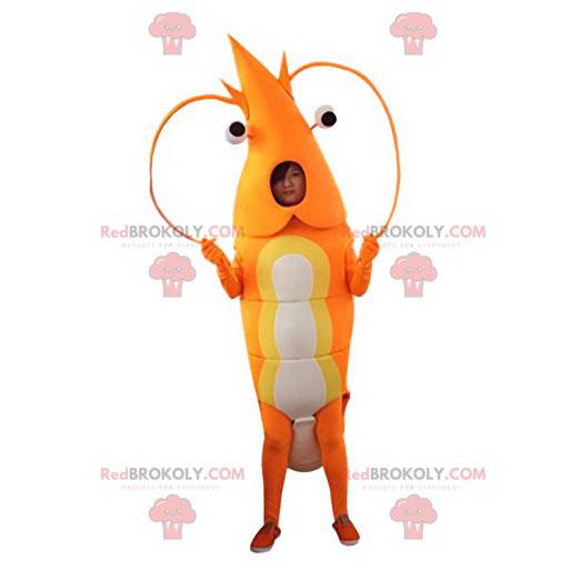 Mascotte de homard géant et ses grands antennes - Redbrokoly.com