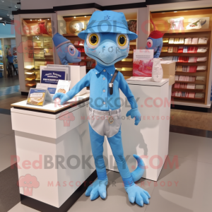 Sky Blue Geckos maskot...