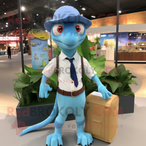 Sky Blue Geckos mascotte...