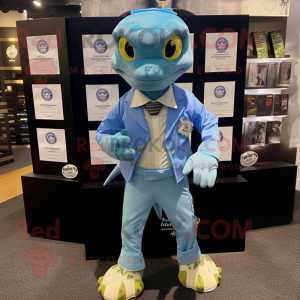 Sky Blue Geckos mascotte...