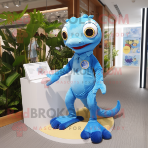 Sky Blue Geckos mascotte...