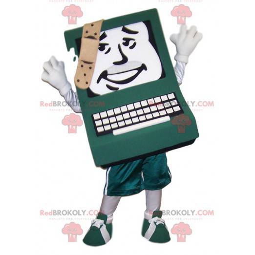 Computermascotte met een verband om zijn hoofd - Redbrokoly.com