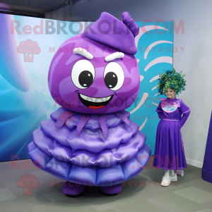 Purple Candy maskot kostym...
