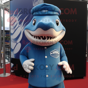 Blue Shark mascotte kostuum...