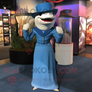 Blue Shark mascotte kostuum...