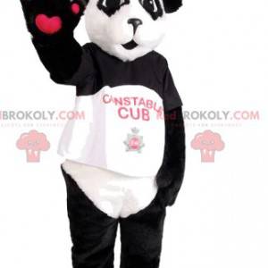 Mascote panda com boné - Redbrokoly.com