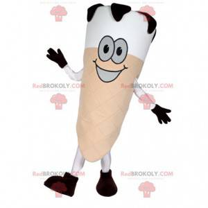 Wit en zwart ijsje mascotte - Redbrokoly.com