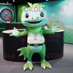 Groene Axolotls mascotte...