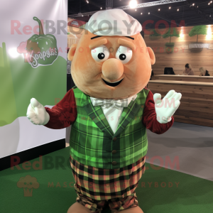 nan Corned Beef And Cabbage mascot costume character dressed with a Flannel Shirt and Cufflinks