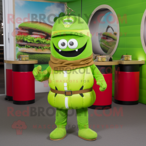 Lime Green Burgers maskot...