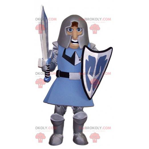 Cavaleiro mascote ameaçando com sua armadura - Redbrokoly.com