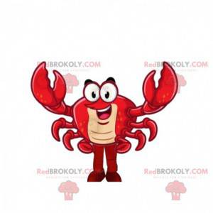 Meget sjov rød krabbe maskot - Redbrokoly.com