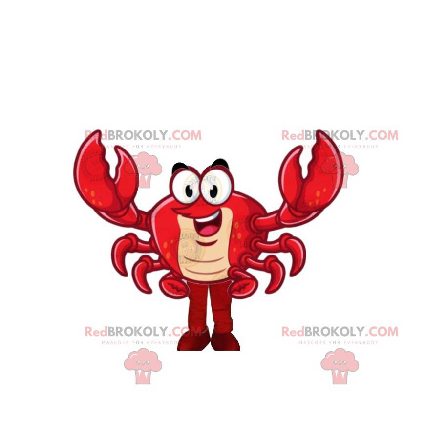 Mascotte de crabe rouge très marrant - Redbrokoly.com