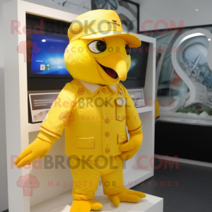 Gold Parrot maskot drakt...