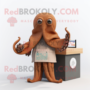 Bruin Octopus mascotte...