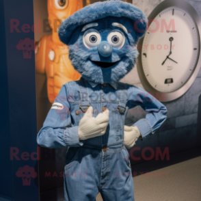nan Guinness mascot costume character dressed with a Denim Shirt and Smartwatches