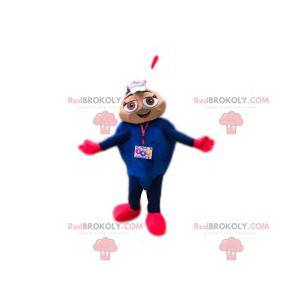 Blå og kokett maur maskot - Redbrokoly.com