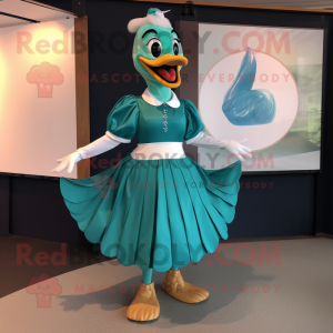 Teal Swans maskot kostume...