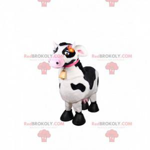 Mascote de vaca com seu sino - Redbrokoly.com