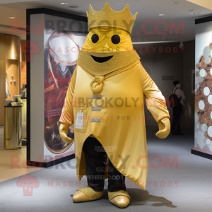 Gold King maskot kostume...