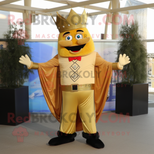 Gold King maskot kostyme...