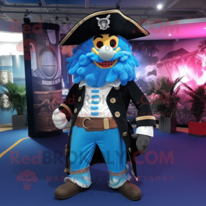 Sky Blue Pirate maskot...