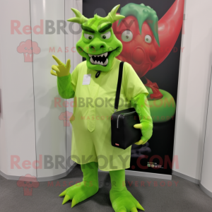 Lime Green Devil maskot...