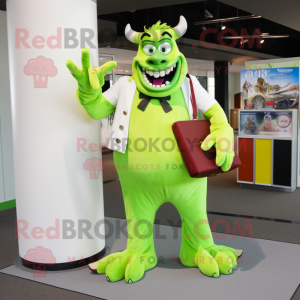 Lime Green Devil mascotte...