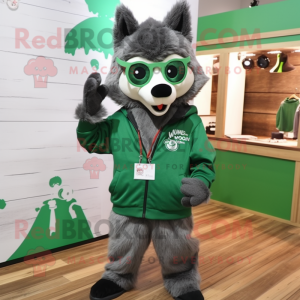 Green Say Wolf maskot...