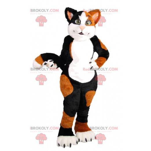 Sehr süßes rotes und schwarzes Katzenmaskottchen -