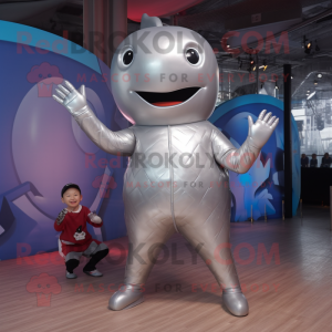 Silver Whale maskot kostume...