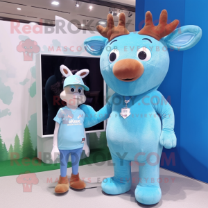 Sky Blue Elk mascotte...